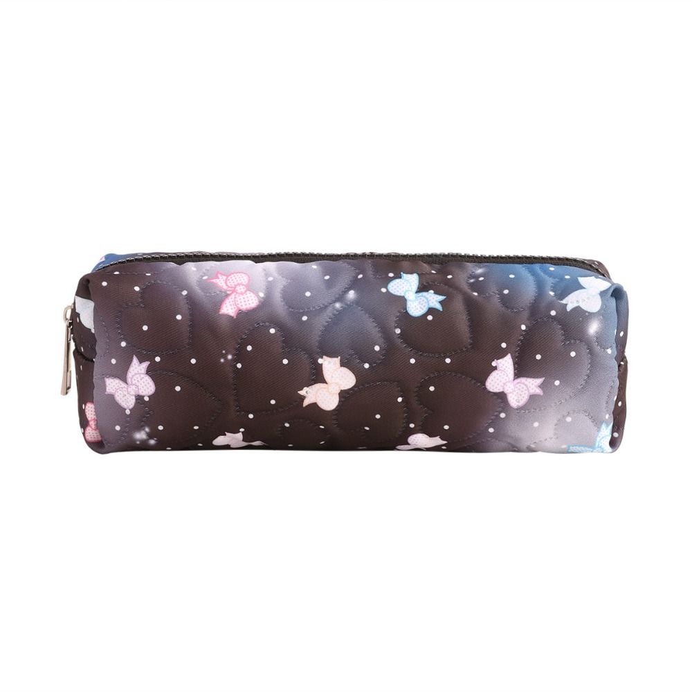 

Пенал с бантиком Портативная косметичка Мультяшная сумка для ручек Школа Офис чёрный