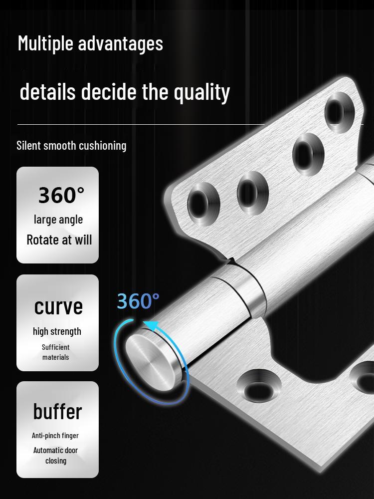 4-inch Silent Bearing Male-Female 304 Stainless Steel Hinge for Wooden Doors