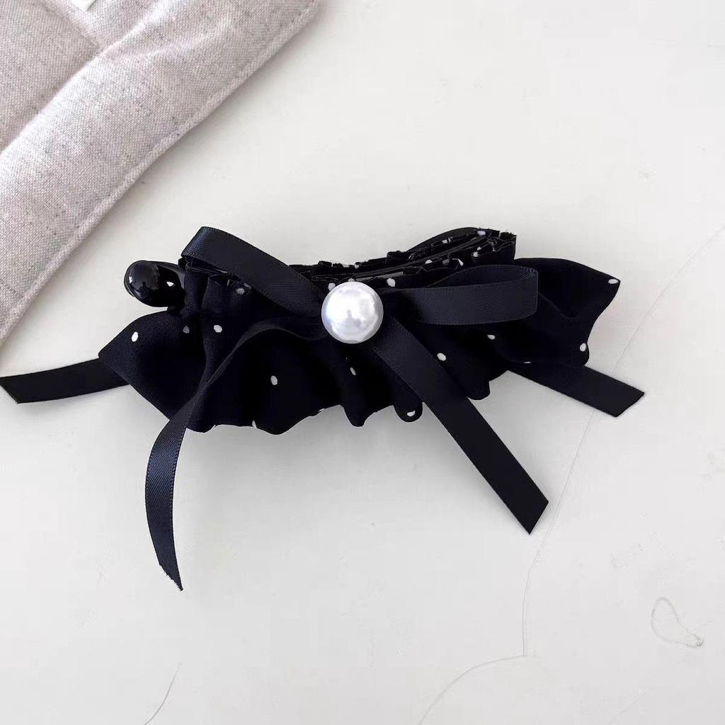 Koreanische Satinblume Perle Bananenhaarspange - Elegantes Damen Luxus Haaraccessoire
