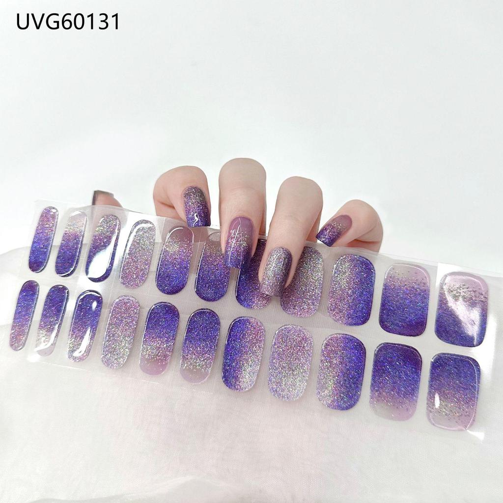 Transparent Nude UV Gel Nail Art Stickers: Semi-Cured, Semi-Baked Manicure Sheets
