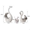 3 kusy Swan Family Socha Elegantní Desktop Dekorace Umění a řemesla zvířat