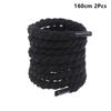 2Pcs Round Thick Rope Laces Polyester Cotton Solid Color Laces 0.8Cm Diameter 120/140/160Cm Length Bold Shoelaces