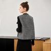 Women's French Retro Wool Blend Tweed Vest