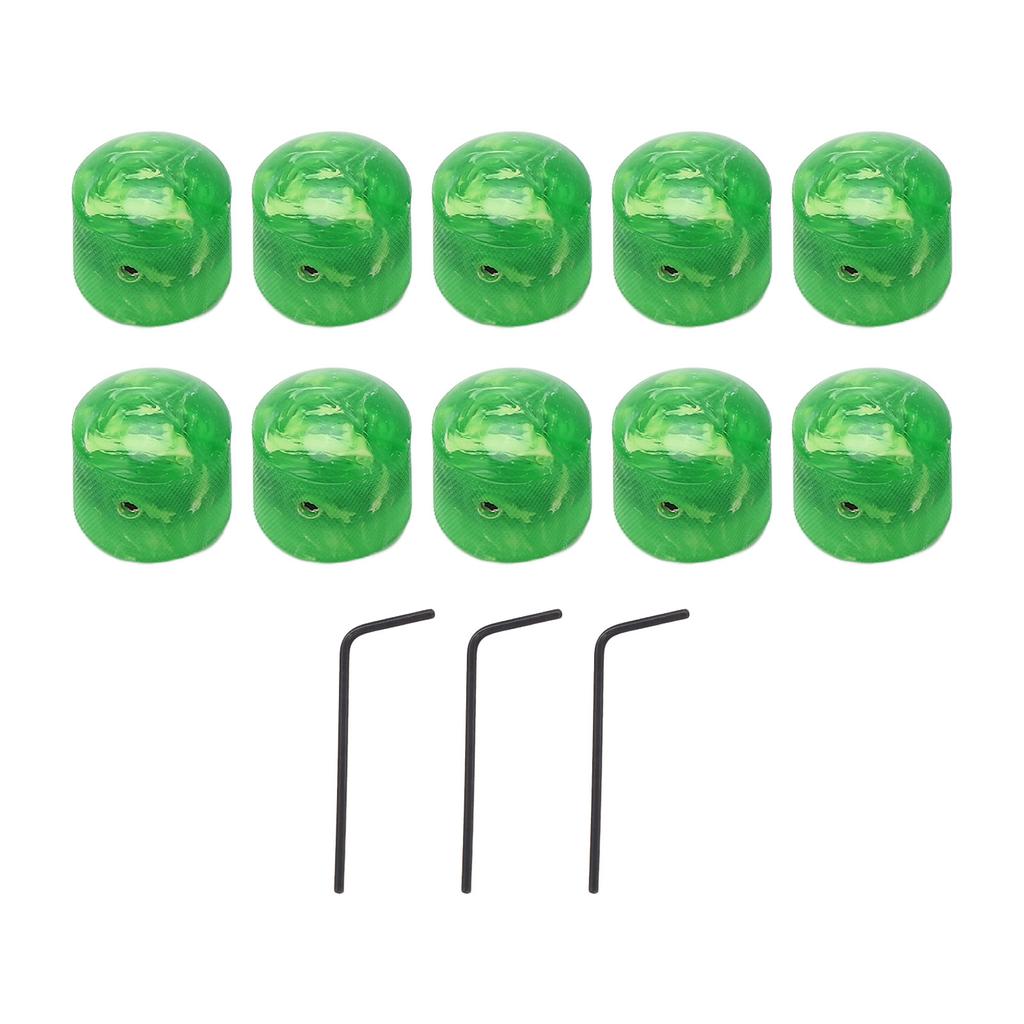Volume Tone Dome Knobs Plastic Control Electric Guitar Bass Parts Accessories with Hex Wrench GD87