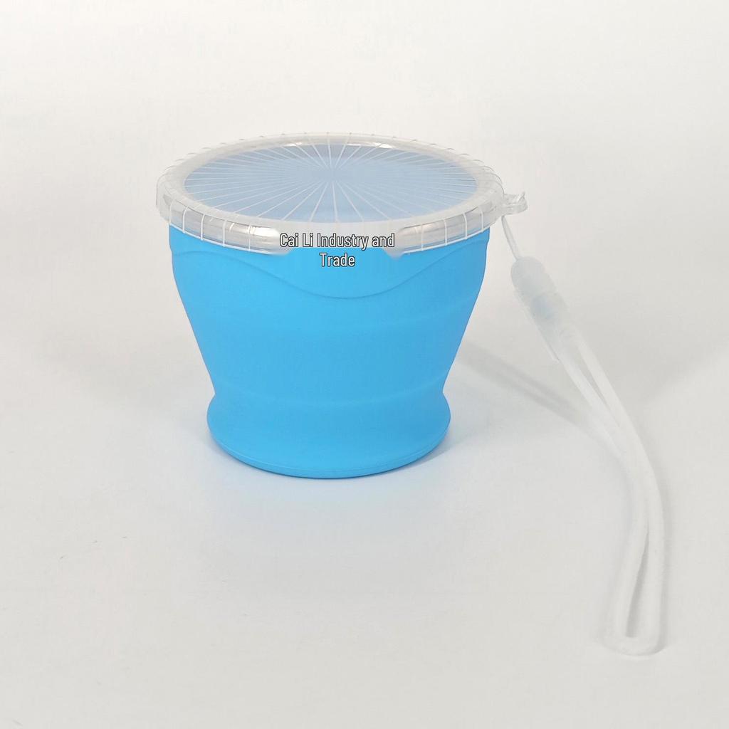Portable 150ml Silicone Folding Cup: Gift, Coffee, Mouthwash, Outdoor Water Cup.