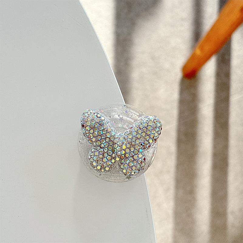 Magnetic Rhinestone Butterfly Phone Stand and Airbag Holder