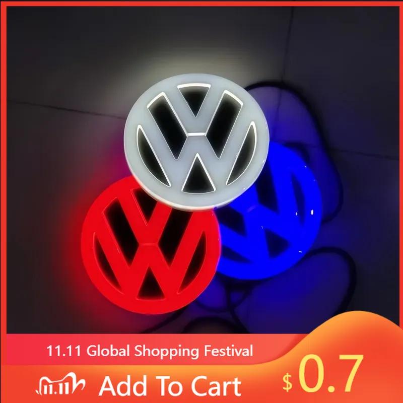 VW 4D LED Logo-Leuchten für Front- und Hecklogo-Aufkleber, passend für Tiguan/Passat/Golf/Polo/Jetta/CC/MK5/MK7