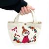 Hapitas Canvas Mini Tote Lunch Flower Natural Bag, Bag, Moomin, Women's, MC15, Gift,
