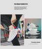 Men's Breathable Mesh Dad Sneakers - Thick-Soled, All-Match Casual White Running Shoes