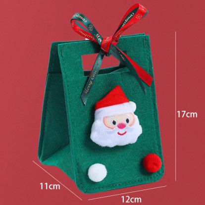 Eco-Friendly Santa Felt Bag Recycled Handbag for Christmas Eve Apple Candy Gift-Easter Promotion