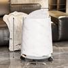MDNG Retro Marble-Effect Rolling Trash Can