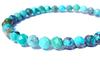 Kanoishi To Make Your Desired Future Come Turquoise Bracelet for Men and Women Natural Power 4mm Round Cut Turquoise Size for Women with Small [Amulet