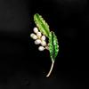 Retro Drop-style Oil-scented Gardenia Brooch, High-end Women's Elegant Pearl Brooch, Light Luxury Design Brooch