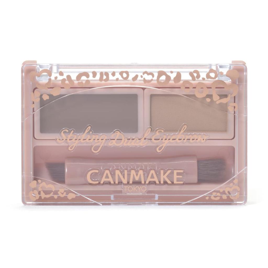CANMAKE Styling Dual Eyebrow 01 Natural Brown Wax Base X Powder Base Soft 3D Eyebrow