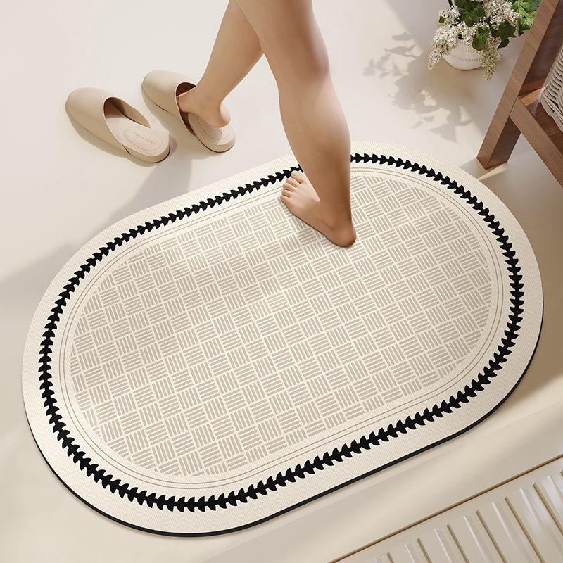 Soft diatomaceous earth absorbent floor mat, bathroom door mat, anti fouling and anti slip foot mat, kitchen quick drying