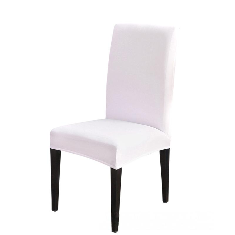 1PC Washable Kitchen Elastic Wedding Stretch Party Chair Protector Dining Room Solid Living Room Chair Slipcovers