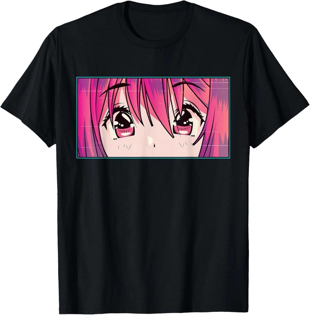 Vaporwave Anime Eyes Anime Girl Aesthetic Anime Eyes T-Shirt