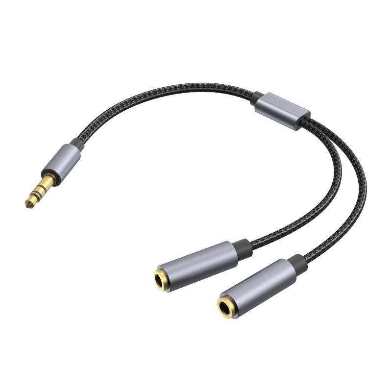 Headphone Splitters Cable 3.5mm Aux 1xMale to 2xFemale Extension Cord for Headphones Speaker Superior Sounds Quality