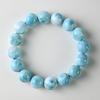 Eigado Larimar 13mm Diametru Interior Vindecare Putere Naturală Una dintre Cele Mai Mari Trei Pietre de Vindecare Brățară, Mărgele, 52.7g, 17cm, Piatră, Piatră, Piatră,