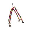 Wooden Beads Bird Swing Toy Colorful Half Circle Bird Swing Perch Cage Toys for Parrots