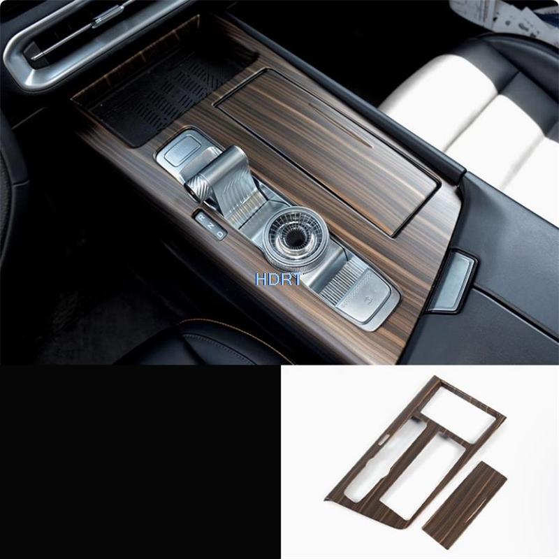 For Baic Beijing BJ30 2024 + Peach Wood Grain Interior Car Styling Gear Shift Window Control Panel Front Rear Air Vent Outlet