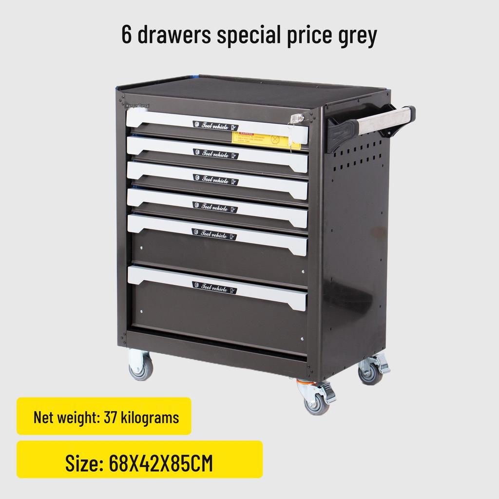 Multi-Layer Thickened Tool Cabinet with Casters for Auto Repair