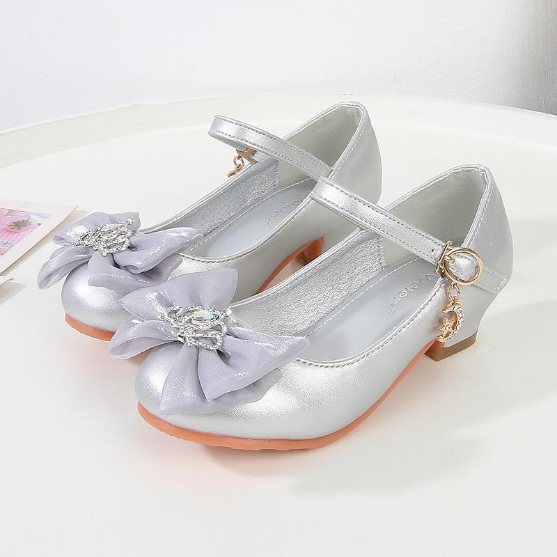 Kinder-High Heels Frühling und Herbst neue Mädchen Mary Jane Prinzessinnenschuhe kleine Mädchen Single Shoes Baby Lederschuhe mittlere und ältere Kinder