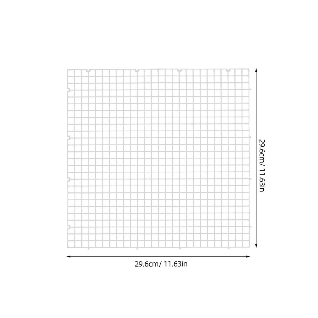 8pcs 30x30cm Aquarium Bottom Filter Mesh Partition Dividers Grid Filter Plate Fish Tank Bottom Isolation Board, 0.39 Inch Hole