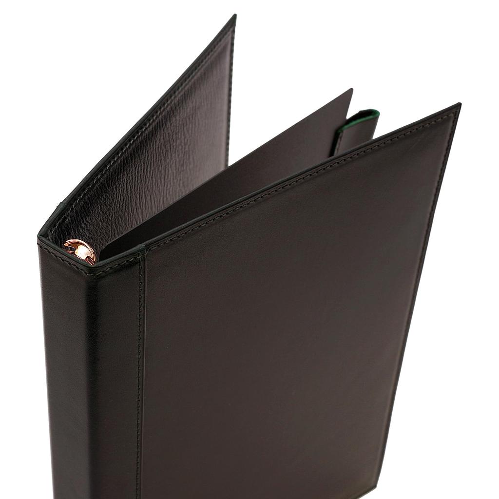 Lugard Square Bag Precious A5 15mm x Genuine Leather System Binder [Khaki Black]