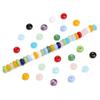 105Pcs Mixed Color DIY Jewelry Beads Multi-clolor Crystal Beads Flat Round Beads  Mobile Phone Chain