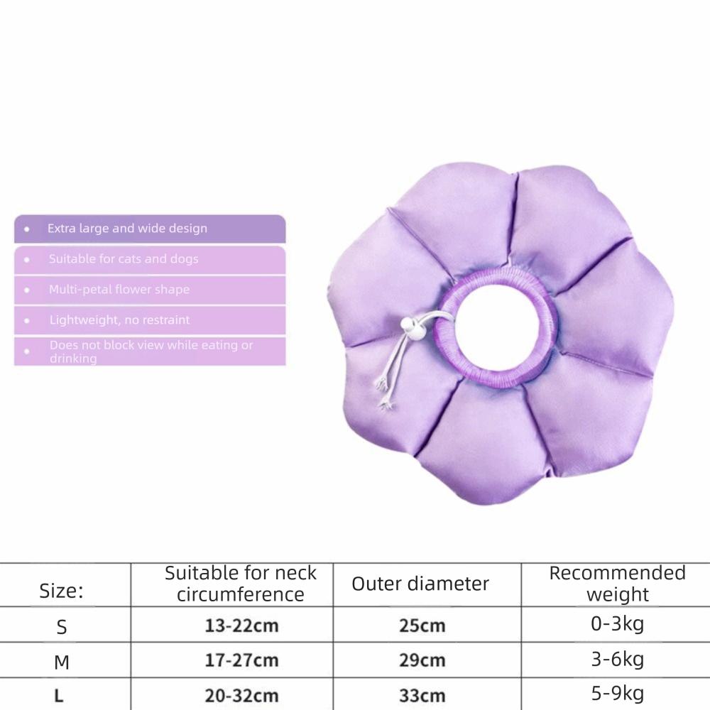 Waterproof Pet Neck Cone Adjustable Wound Recovery Sleeve Cat Neck Protective Circle Cat