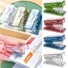 Transparent Labor-saving Flexible Book Order Household Mini Small Stapler Creative Student Desktop Stapler School Supplies New