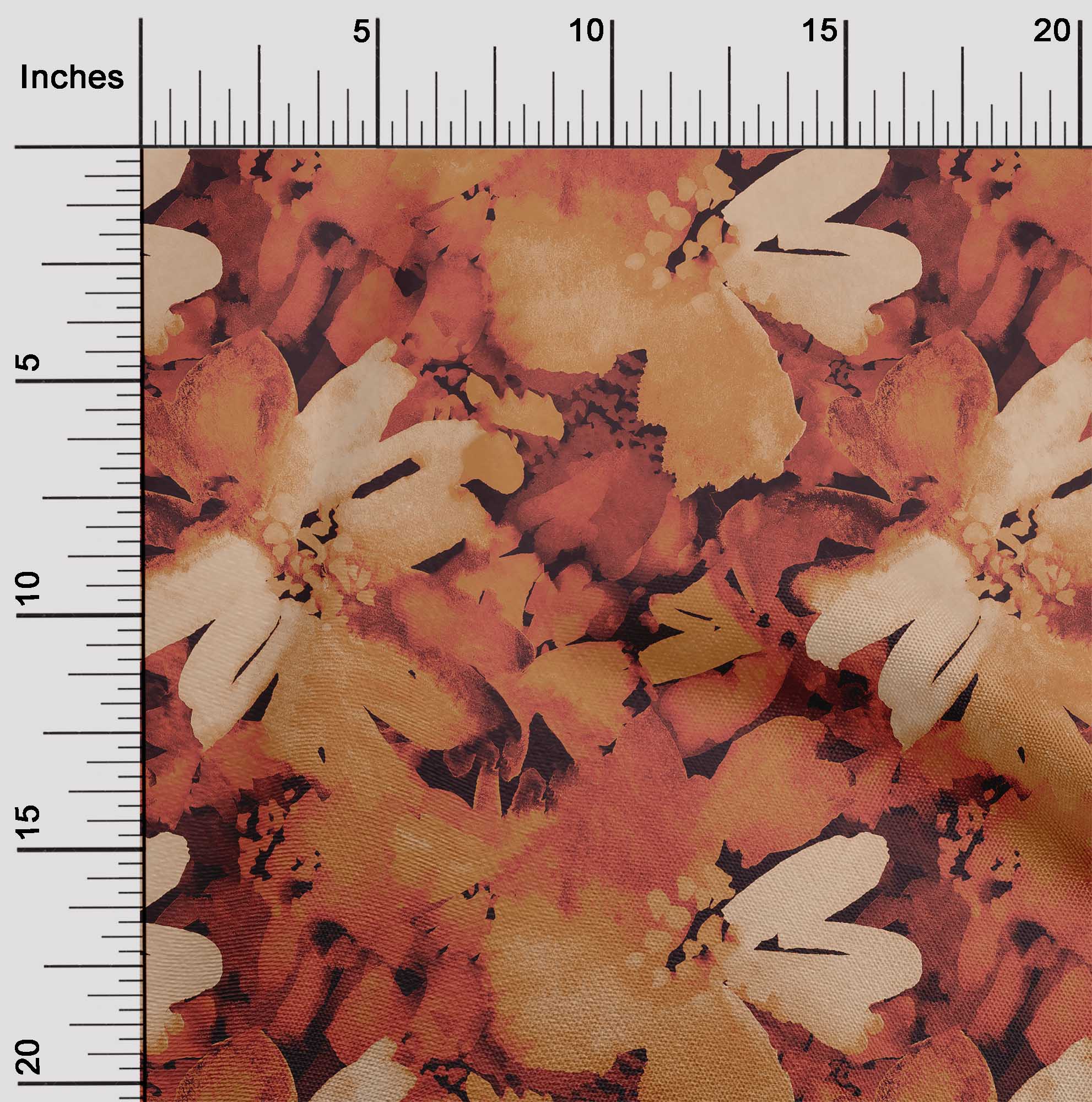 

oneOone Cotton Flex Green Fabric Florals Dress Material Fabric Print Fabric By The Yard 40 Inch 42 Inch Wide - Viscose Chiffon помаранчевий