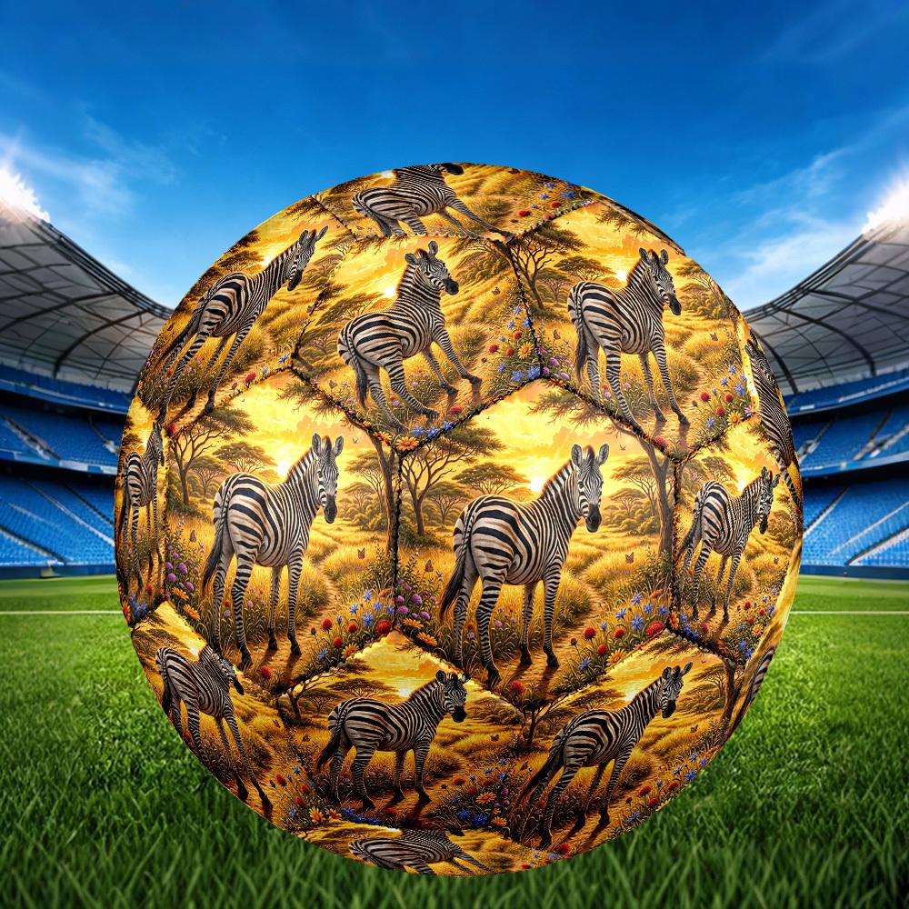 1pc Zebra African Landscape Durable Size 5 Soccer Ball Professional Match Training Football Indoor &Outdoor Sports Ball p60110