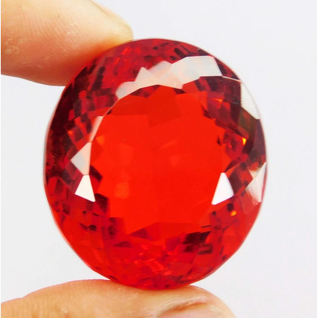 Certified 182.60 Ct Mexican Fire Opal Red Orange Oval Cut Natural Gemstone Huge