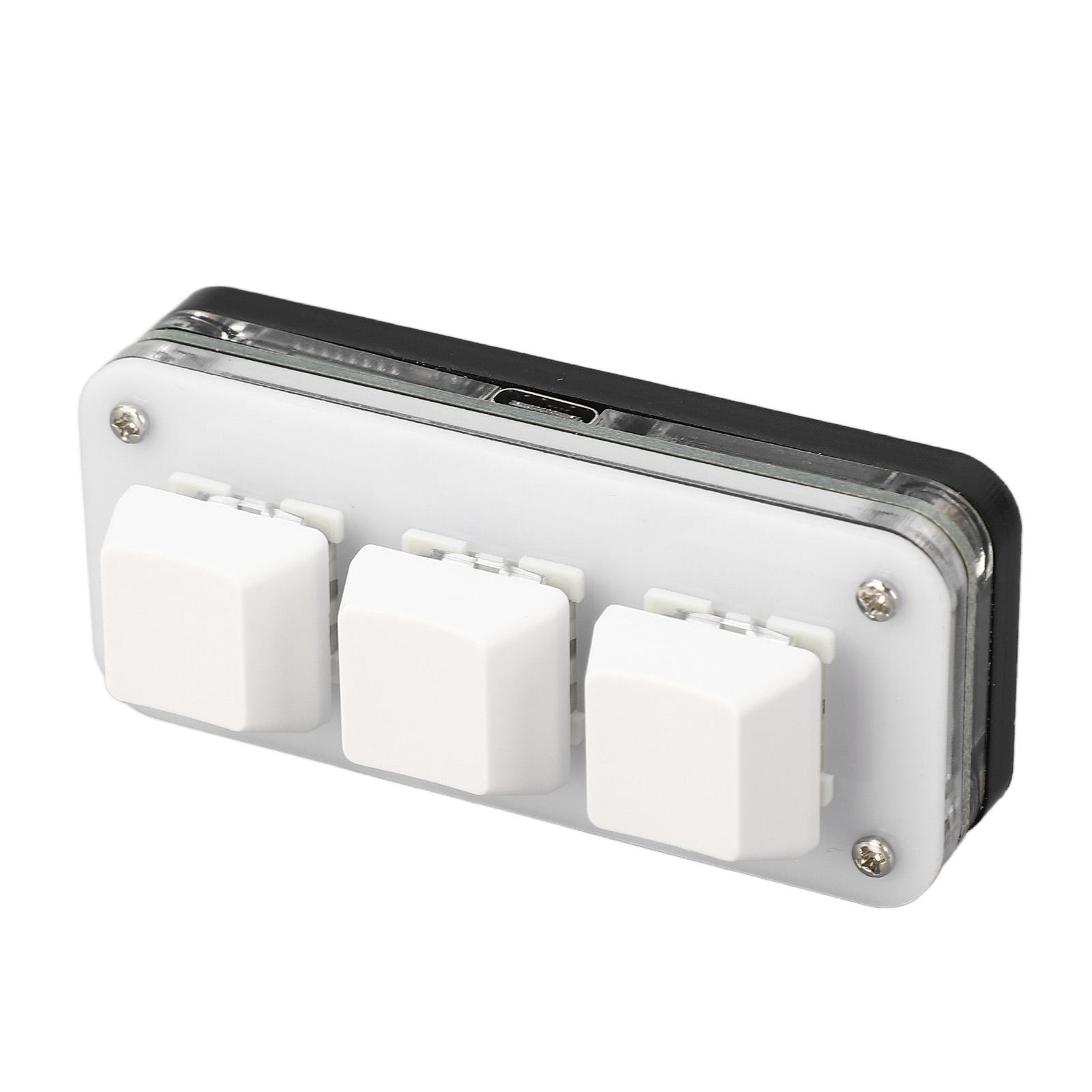 

3-клавишная мини-клавиатура USB механическая игровая программируемая макро-клавиатура с синим переключателем и RGB-подсветкой