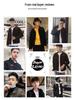 Men's Black Loose Denim Jacket - Spring/Autumn Casual Lapel Top, Trendy Youth Fashion