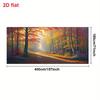 2D Flat Printing Fall Garage Door Backdrop, Autumn Forest Photography Background