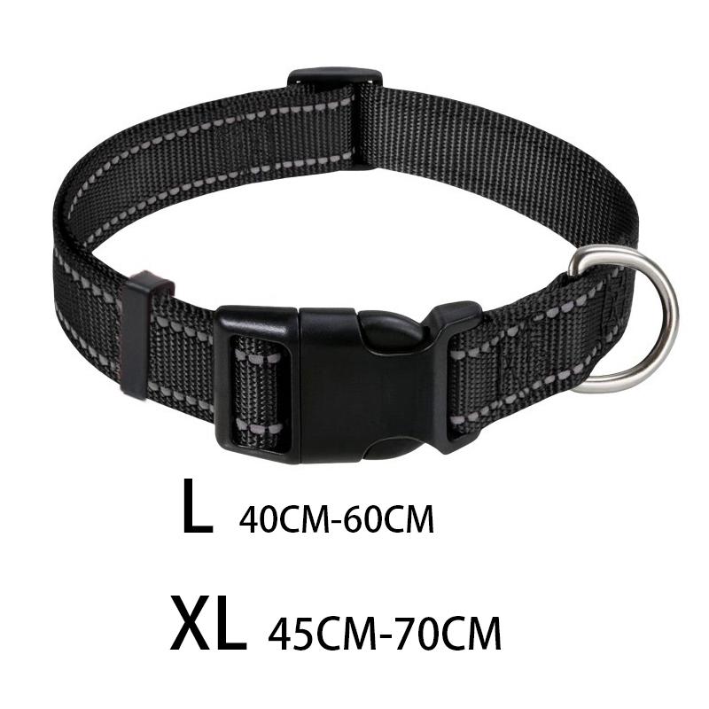 Reflective Dog Collar Soft Padded Breathable Safety Stripes Adjustable Cute Puppy Pet Necklace for Small Medium Large Dog
