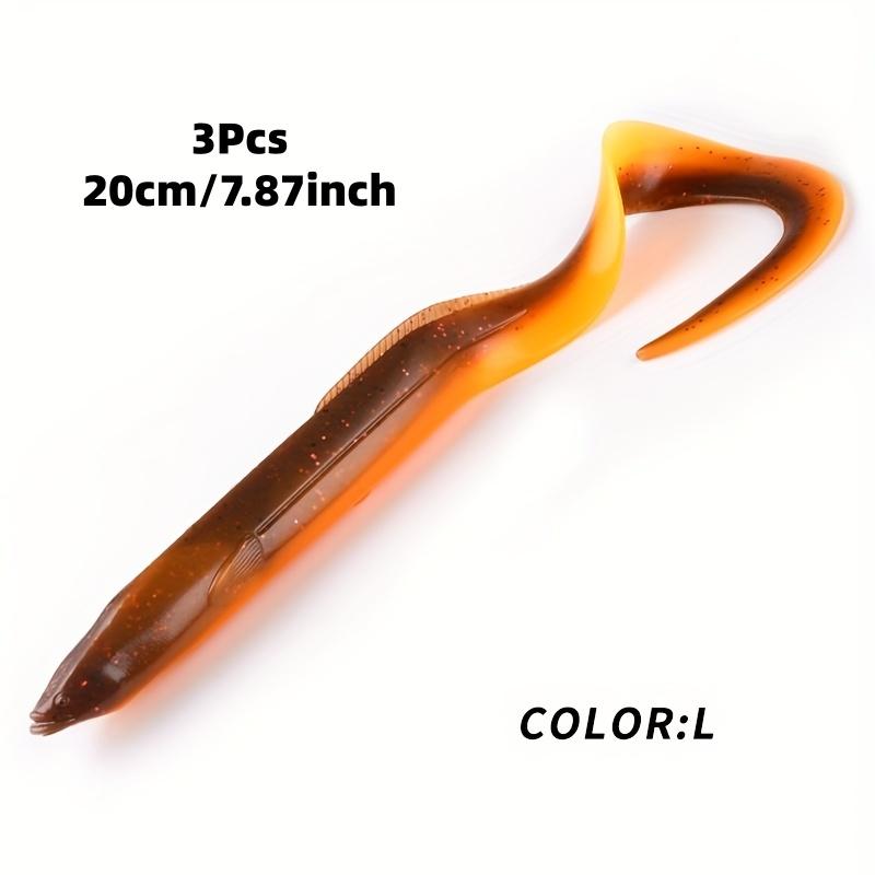 

3pcs 20cm Realistic Swimming Action Soft Bait with Deepen Thread & Flexible Tail - Vibrating Lure for Freshwater Bass, Carp, and Pike Fishing L