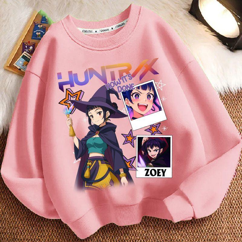 Children's Fashion KPOP Witch Hunt Team Hoodies for Autumn and Winter, Casual Tops for Boys and Girls
