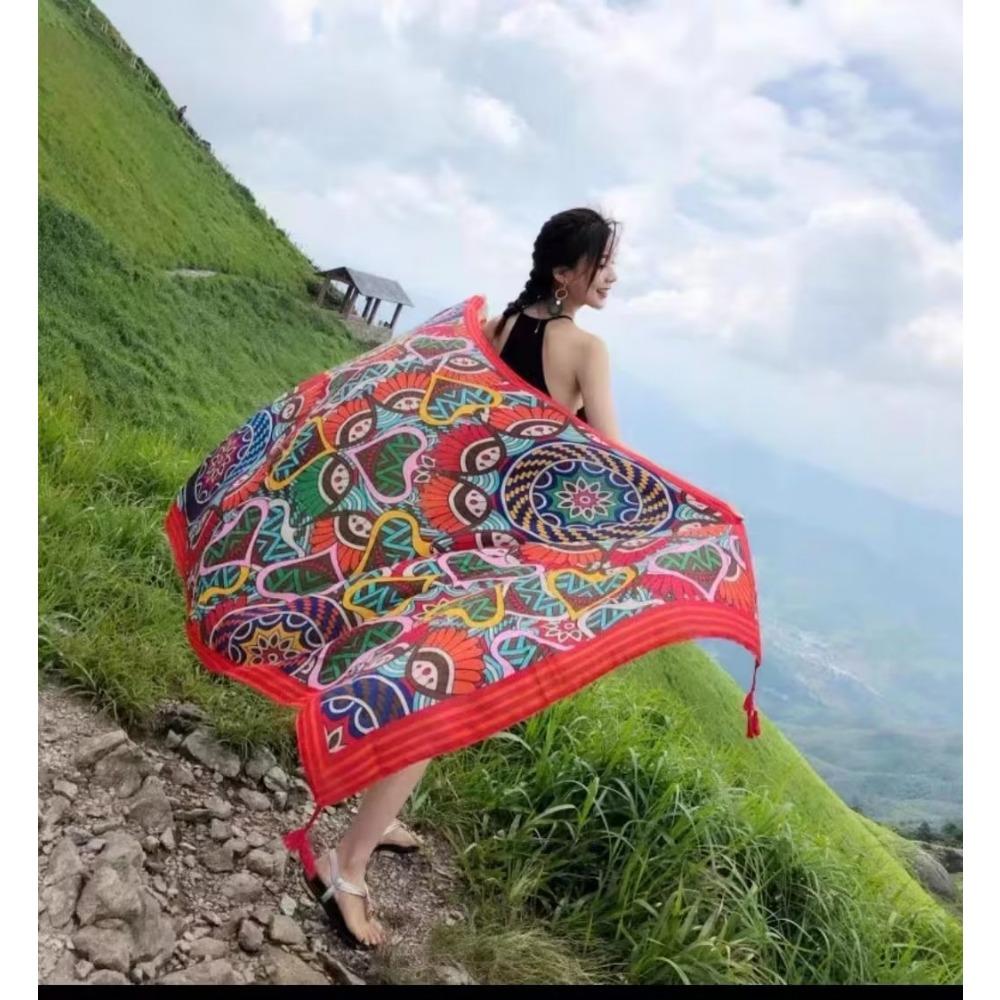 Chaka Salt Lake Great Northwest Tourism Ethnic Style Scarf Silk Scarf Women'S Summer Seaside Beach Shawl Sunscreen Thin