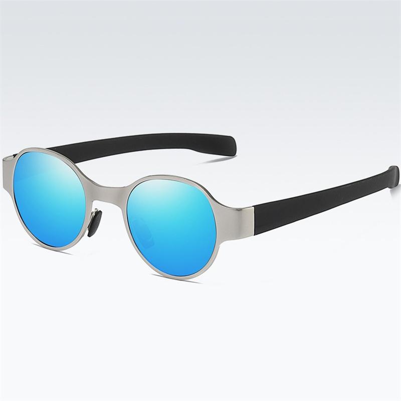 Ochelari de soare polarizați cu cadru rotund vintage AORON Design punk Accesorii de exterior Anti-orbire UV400 Ochelari de pescuit pentru conducere