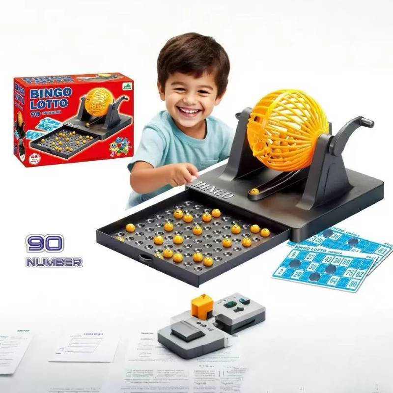 Mini Lottery Machine For Kids With Interactive Bingo Game Playful Toy For Family Entertainment