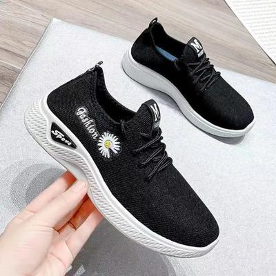 Chaussures pour femmes, nouvelles chaussures d'automne en tissu tissé True Fly, chaussures de sport décontractées Little Daisy pour femmes, chaussures de marche