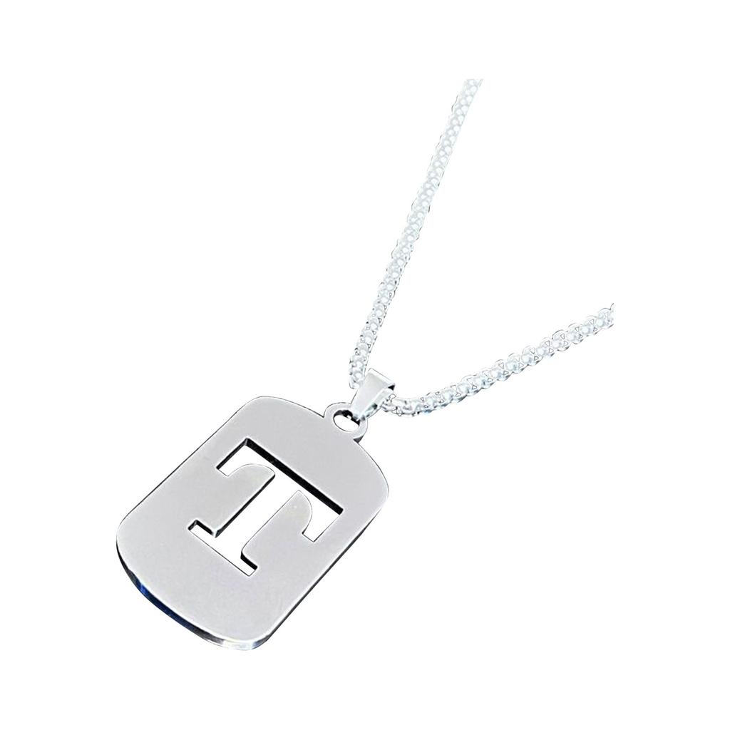 26 English Hollow Titanium Steel Non-fading Jewelry Necklace High-grade  And Winter Sweater Chain