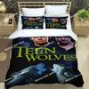 Moderne TV-Serie Teen Wolf Bettwäsche-Set Gedruckte einzelne Bettdecke Bettbezug Kissenbezug 3-teilige Sets Kinder Erwachsenengröße