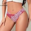 Жіночі сексуальні безшовні стрінги з крижаного шовку, цілісні, леопардовий принт, Т-подібна спинка, зручна, для фітнесу, швидковисихаюча білизна