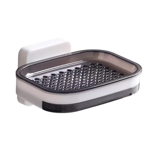 

Soap Box Double Layer Shower Soap Dish with Strong Suction Cup Easy to Install Single Layer серый