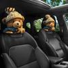 Protective Covers for Car Seats 2PCS Universal Knitting Headrest Cover, Dog/Cat/Tiger/Monkey Fit Auto Accessories Printed, Breathable Stretch Vehicle